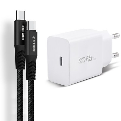 디씨네트워크 삼성 갤럭시 환 D S C타입 초고속 충전기 어댑터 25W  USB C to C D an 고속 충전 케이블 100W