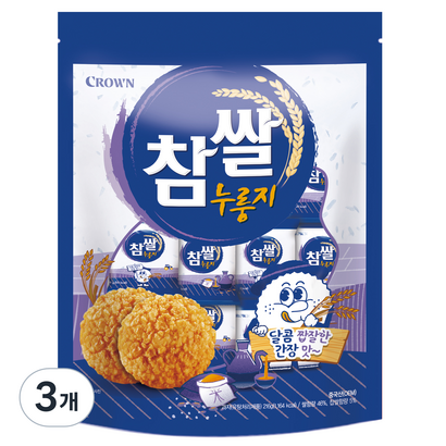 크라운 참쌀 누룽지 24p, 216g, 3개