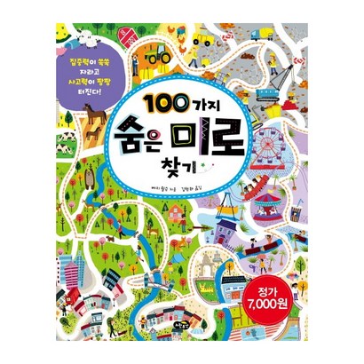 100가지 숨은 미로 찾기:집중력이 쑥쑥 자라고 사고력이 팡팡 터진다