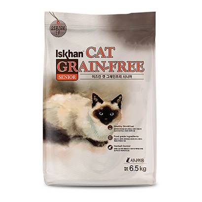 이즈칸캣 시니어용 그레인프리 고양이 건식사료, 닭, 6.5kg, 1개
