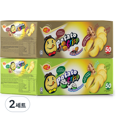 윈윈푸드 포테이토 크리스프 스낵 바베큐맛 50p + 사워크림맛 50p, 2세트, 20g