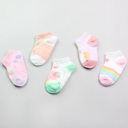 키즈퓨처 유아용 유니콘 망사 발목 양말 5종 세트
