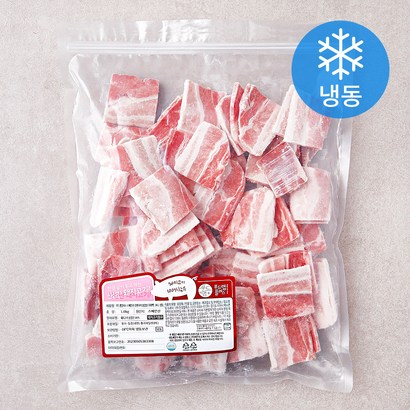 푸드랩플러스 스페인산 간편구이 삼겹살 지퍼백 (냉동), 1kg, 1팩