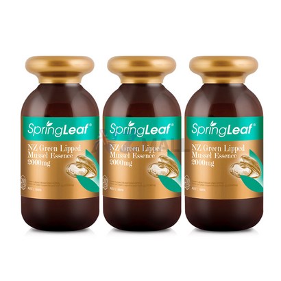 스프링리프 뉴질랜드 초록입홍합 2000mg 200캡슐 3팩 SpringLeaf Green Lipped Mussel Essence 2000mg, 200정, 3개