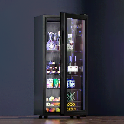 이팅전자 미니쇼케이스 업소용 음료수 냉장고 술장고 카페 원룸 맥주 소형 미니 쇼케이스, 122L