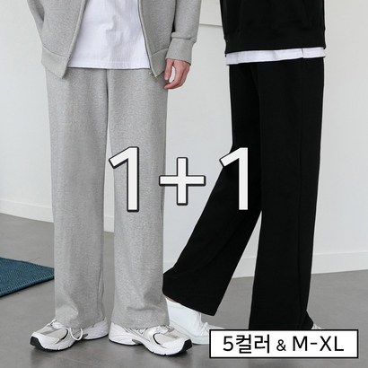 []데일리 와이드 밴딩 면 트레이닝 바지 팬츠