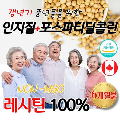고함량 캐나다산 레시틴 인지질  포스파티 콜린 혈중 콜레스테 높은 중년 40대 50대 어른 여자 부모님 선물 포스파피 딜세린 포스파 디릴세린 식약청 인정 뇌 영양제