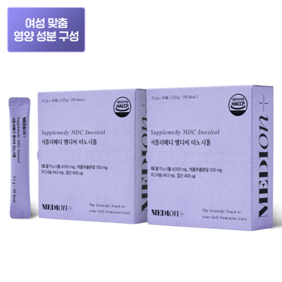 메디온 서플리메디 엠디씨 이노시톨 MDC 4000mg 엽산 비타민B, 30포, 153g, 2박스