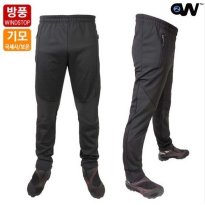 세컨윈드 블리자드 방풍 통바지 기모 겨울 자전거바지