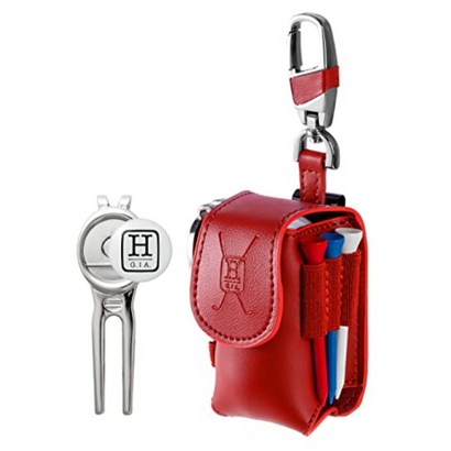 Handy icks 골프공 케이스 파우치 2볼용 스크래치방지 골프티 포함