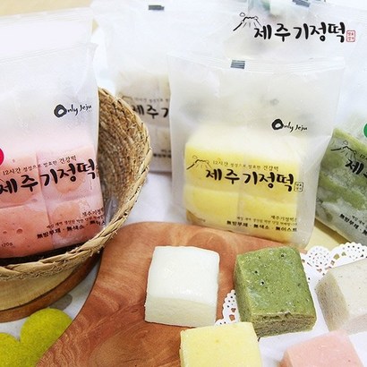 [제주기정떡] 자연발효 건강떡 혼합1/ 64조각