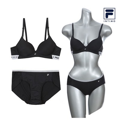 [휠라] 여성 노와이어 브라 드로즈 FI4BAB1042F_SETDR_BK