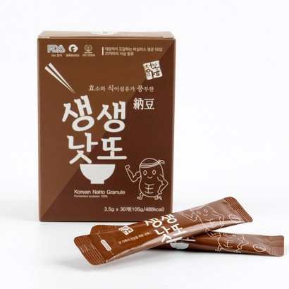 청보마을 영양3배 간편한 동결건조 생낫또과립 3x30포 국산대두 5통구매시 1통추가증정