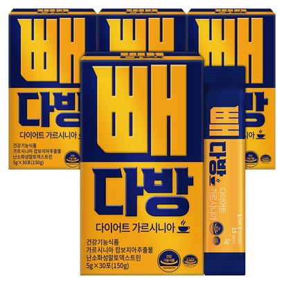 순수식품 빼다방 커피 다이어트 음료 가르시니아 방탄커피 MCT오일 5000mg*120포 체지방감소 배변활동원활 난소화성말토덱스트린 2중 건강기능식품, 5g, 120개