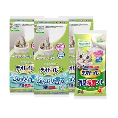 [유니참] 데오토일렛 고양이 화장실 소취 항균 패드    패드