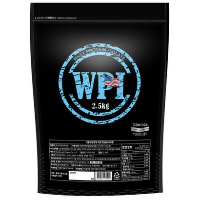 미국 글랜비아 WPI 분리유청단백질 1kg 2.5kg 프로틴쉐이크 포대유청 단백질보충제 11203544, 분리유청 WPI 코코아맛 2.5kg, 1개