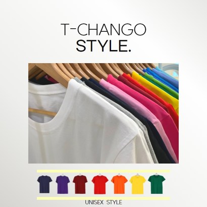 T-CHANO[남녀공용]30수 면 베이직 라운드 반팔티셔츠 스탠다드 데일리 레이어드 티셔츠 오버핏 17컬러