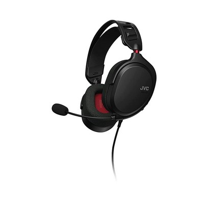 JVC 탁월한 편안함을 위한 초경량 게이밍 헤드셋 2.4GHz 무선 연결(낮은 대기 시간 40ms) 40mm 드라이버 유닛 탈착식 마이크 및 케이블 경량 디자인 - GG01, Wired