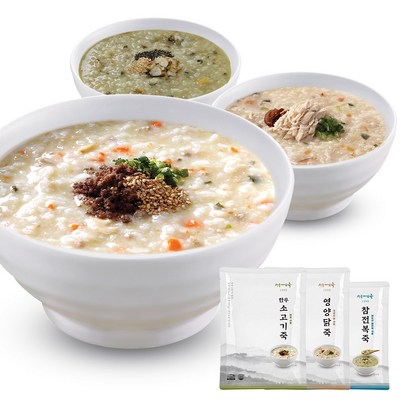 CS003 서울마님죽 미니참전복죽한우소고기죽영양닭죽 set