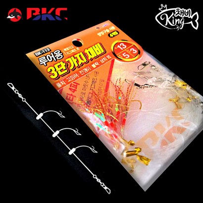 BK-113 백경 루어용 3단 가지채비 카드채비 고등어, 1개