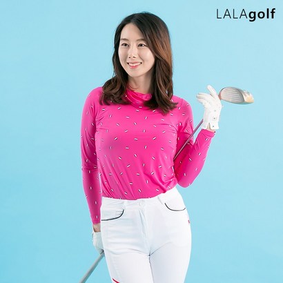 [라라골프] 여성골프웨어 삼색 귀달이 이너_봄여름_귀걸이티_자외선차단