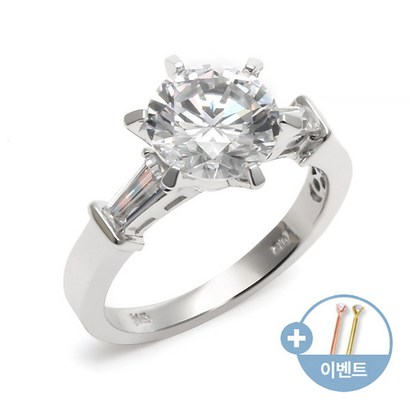 [비앤비골드]14K 원큐빅 화이트골드 여성 반지 NAR7873