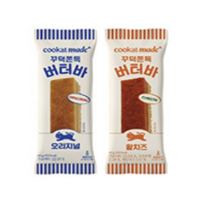 쿠캣 꾸덕쫀득 디저트 버터바 오리지널 황치즈 2박스