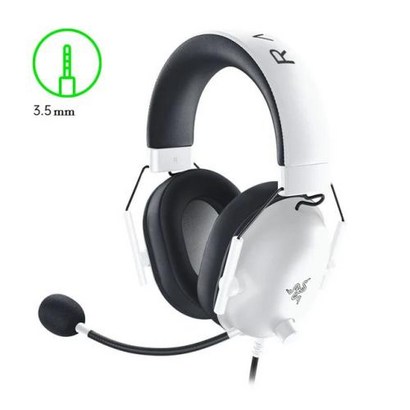 Razer/Raytheon 사이클론 블랙샤크 V2 X 게이밍 헤드셋 7.1 서라운드, D 회오리바람블랙샤크v2x화이트