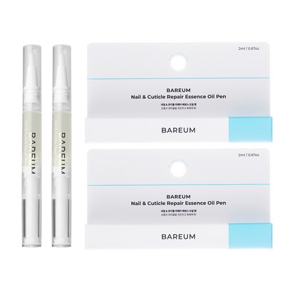 [1+1]바름 네일 앤 큐티클 리페어 에센스 오일 펜 4ml, 2개, 2ml