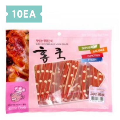 홈쿡 강아지 간식 400g, 고다치즈샌드위치10개, 10개