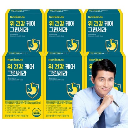 뉴트리원 위건강 금은화 추출물 캡슐 위점막보 속쓰림 산역류 식약처인증 특허기능성원료 그린세라F