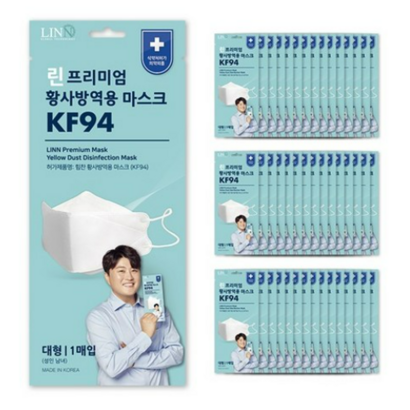 린프리미엄 황사방역용 마스크 대형 KF94 리뷰후기