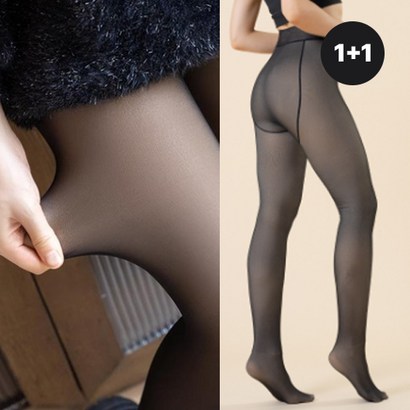 바디히어로 발끝까지 따뜻한 기모 시스루 착시 스타킹 레깅스