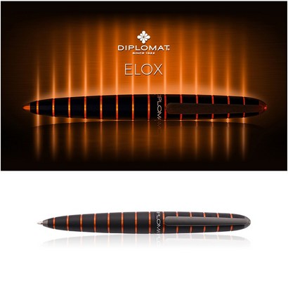 [디플로마트] 에어로 EOX 링 블랙/오렌지 볼펜 / 만년필