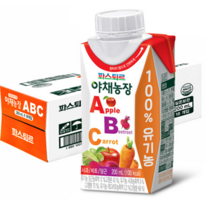 파스퇴르  유기농 실온 야채농장 ABC 주스 리뷰후기