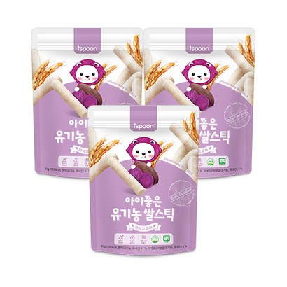 아이스푼 아이좋은 유기농 쌀스틱  3개 리뷰후기