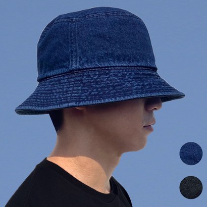 [ / X]  데님 빅사이즈 버킷햇 2컬러 워싱 대두 왕대두 벙거지 모자 청 남자 여자 커플 리뷰 후기