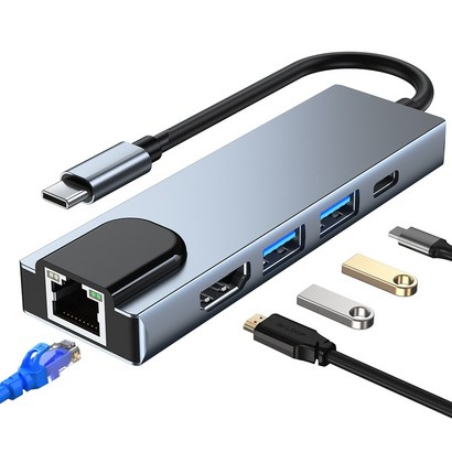 규인 USB-C 커넥터 5포트 멀티 허브