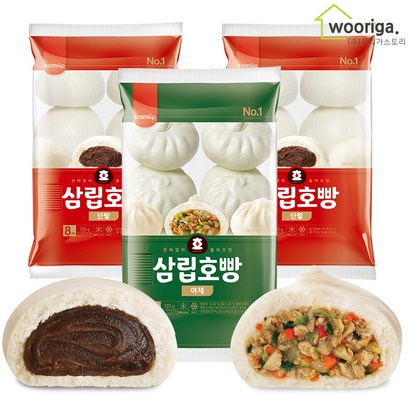 우리가스토리 대용량 냉동 삼립 팥빵 16입야채빵8입