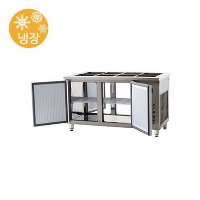 에버젠 양문형 밧드테이블 UDS-12RBDE-2D 냉장전용 1200x760x850 직냉식