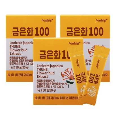 힐링 금은화100 인동덩굴꽃봉오리 금은화추출분말 30포