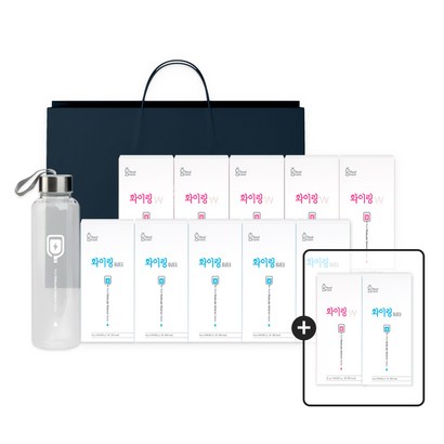 [쿠팡특가] 화이링워터 W 10박스박스 레몬맛/석류맛 기획상품 전용보틀쇼핑백