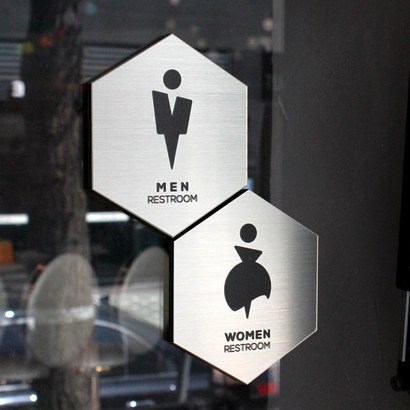 아크릴마트 메탈다이아 여자 남자 공용 그림 화장실 안내 문패 표시 표지판