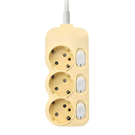 에코파워탭 개별 컬러 멀티탭 3구 CEPM-303C, 40cm, 크림바닐라, 1개