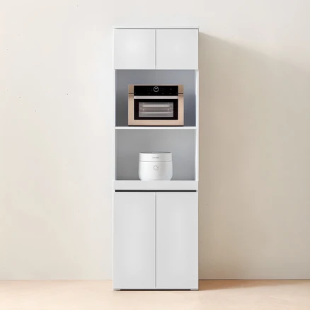 라온퍼니쳐 BIG히트 키큰 주방수납장 렌지대 세트 방문설치, 화이트, 5단