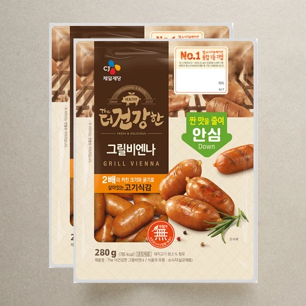 더건강한 그릴비엔나, 280g, 2개