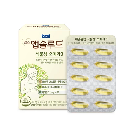 맘스앱솔루트 식물성 오메가3, 60정, 1개