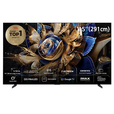 TCL 4K UHD QD Mini LED 스마트 TV, 291cm(115인치), 115X955 Max, 스탠드형, 방문설치