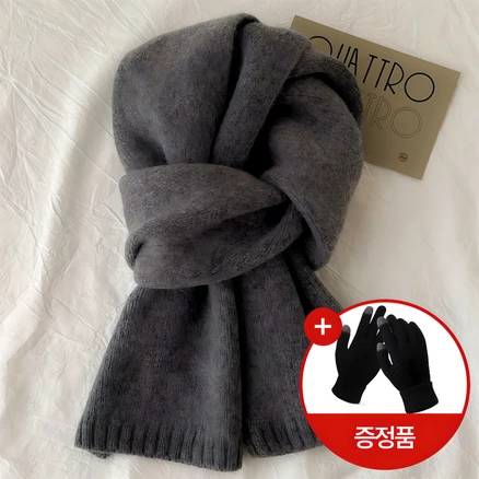 디어스텝 남녀공용 쁘띠 니트 털목도리 머플러 목도리 6컬러