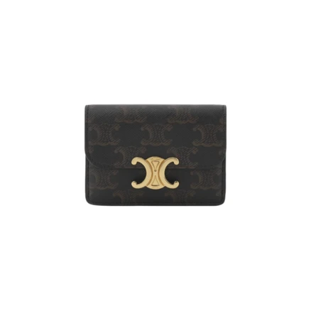 셀린느 트리옹프 캔버스 플랩 카드 홀더 탄 10I582CPJ-04LU